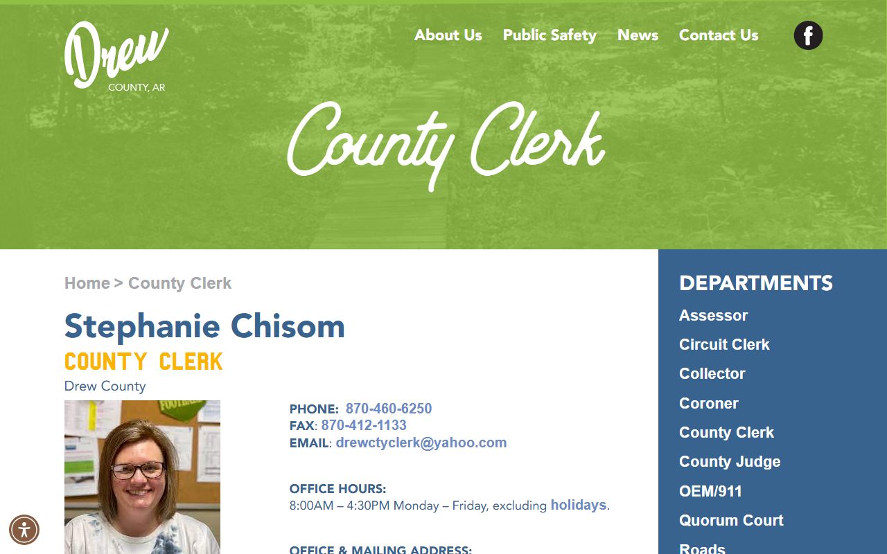 drew county birth records county clerk official website